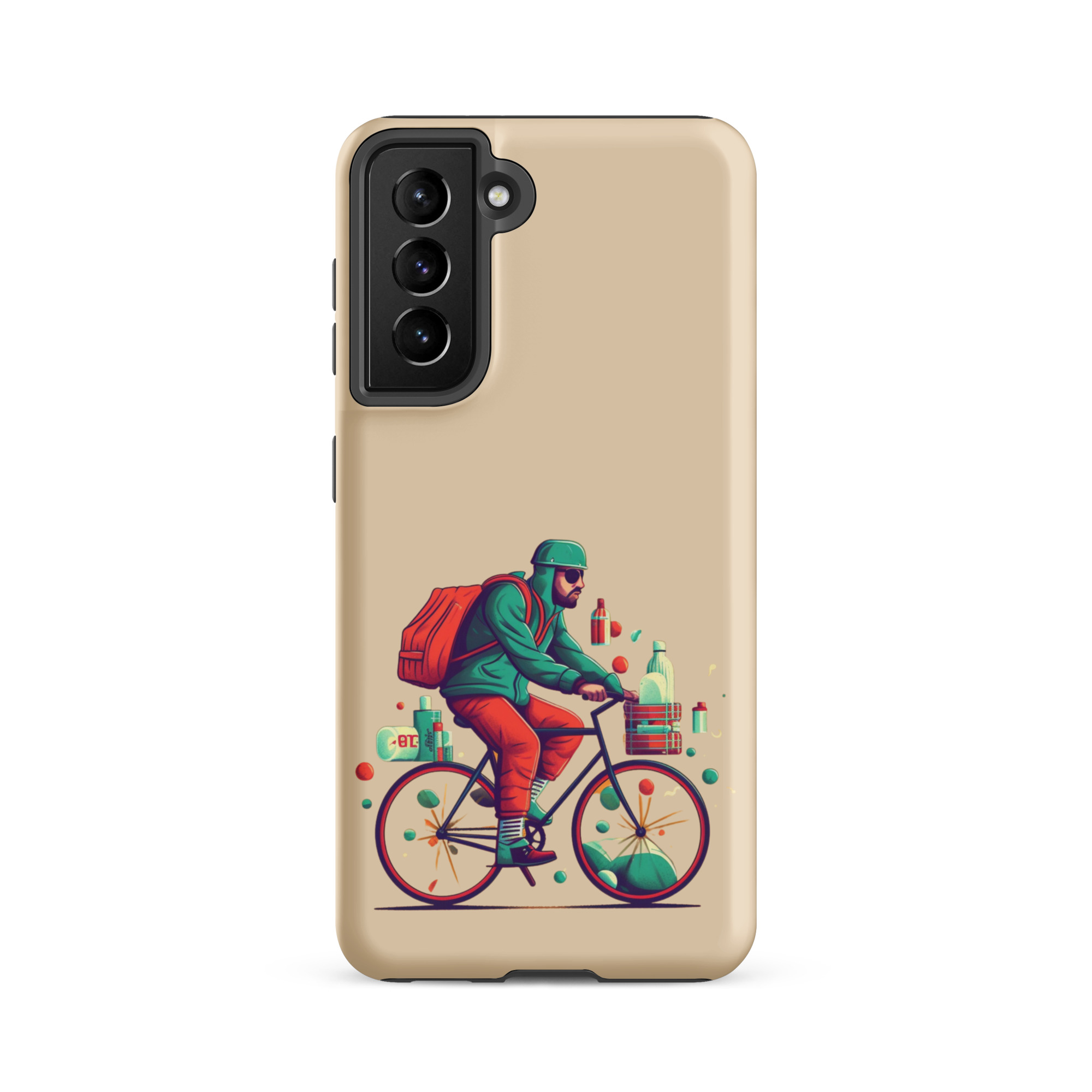 Man Riding a Bicycle - Tough Galaxy Case - Image 9