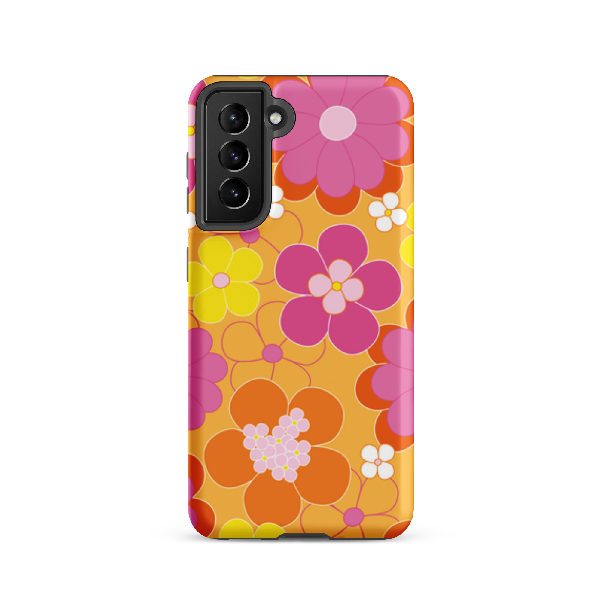 Pink/Yellow Flowers - Tough Galaxy Case - Image 6