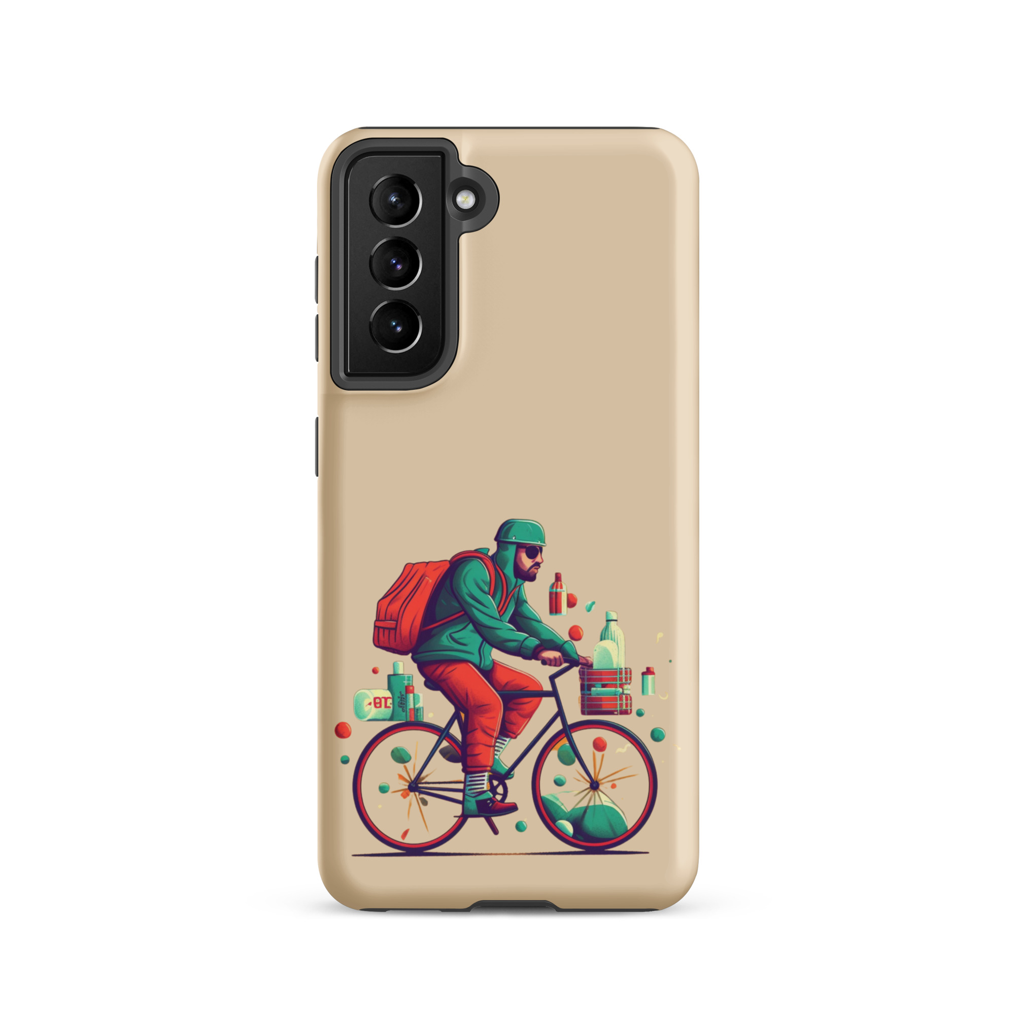 Man Riding a Bicycle - Tough Galaxy Case - Image 6