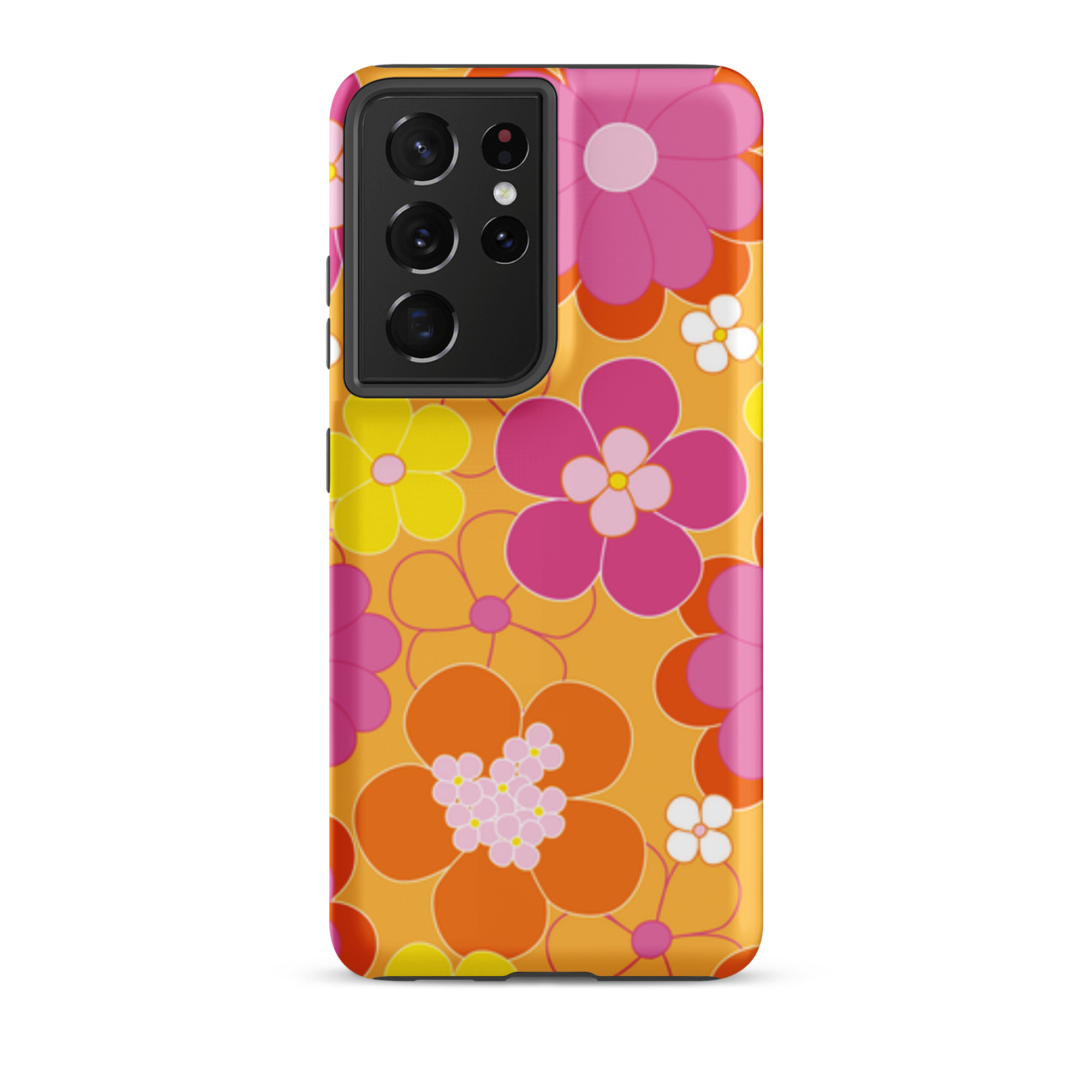 Pink/Yellow Flowers - Tough Galaxy Case - Image 8