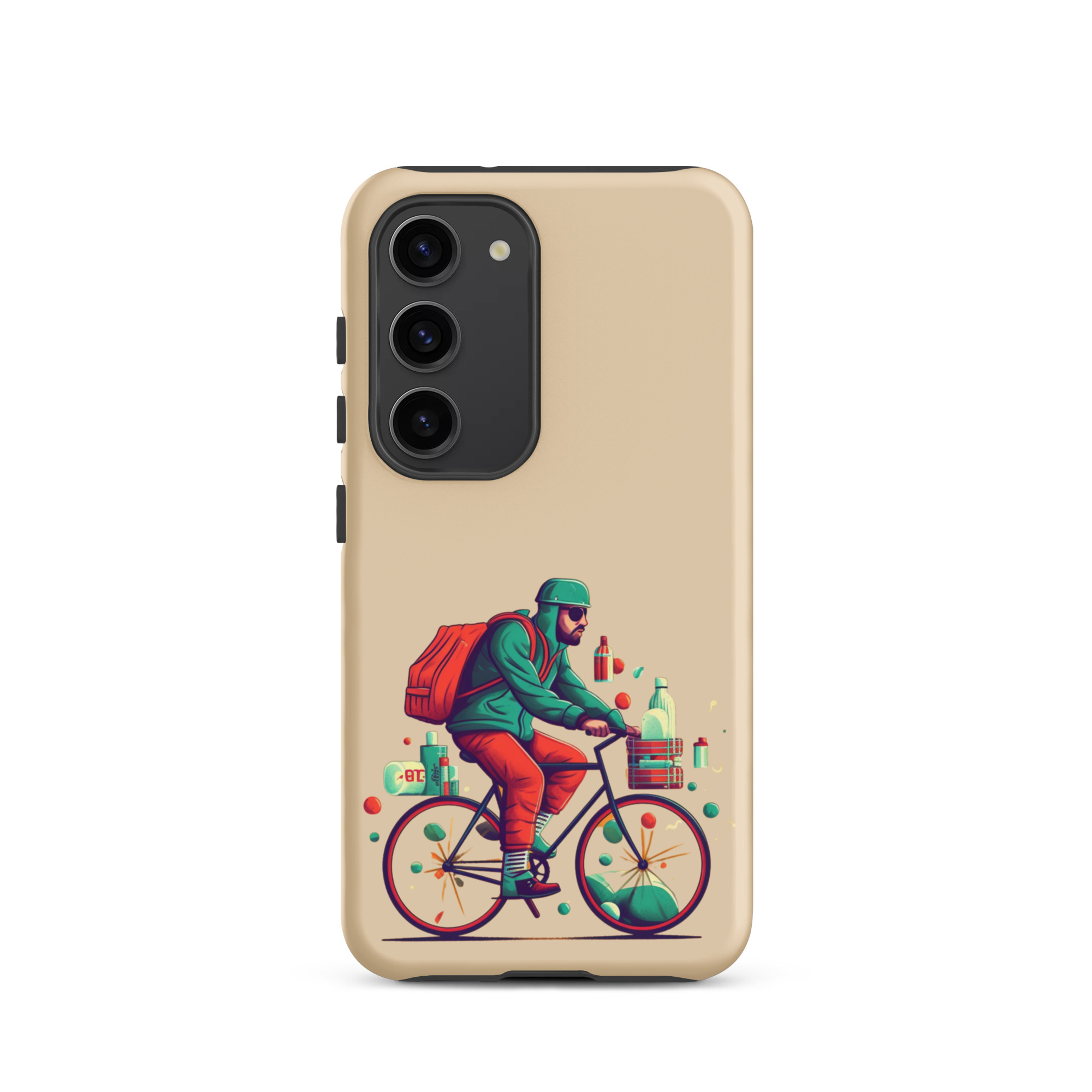 Man Riding a Bicycle - Tough Galaxy Case - Image 13