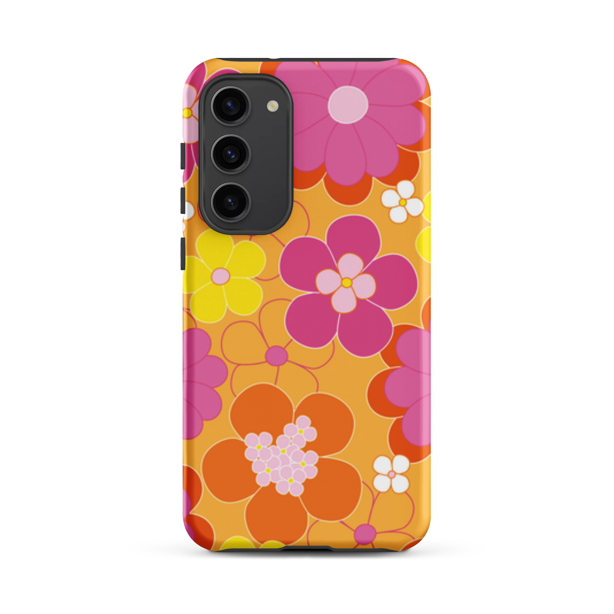 Pink/Yellow Flowers - Tough Galaxy Case - Image 14