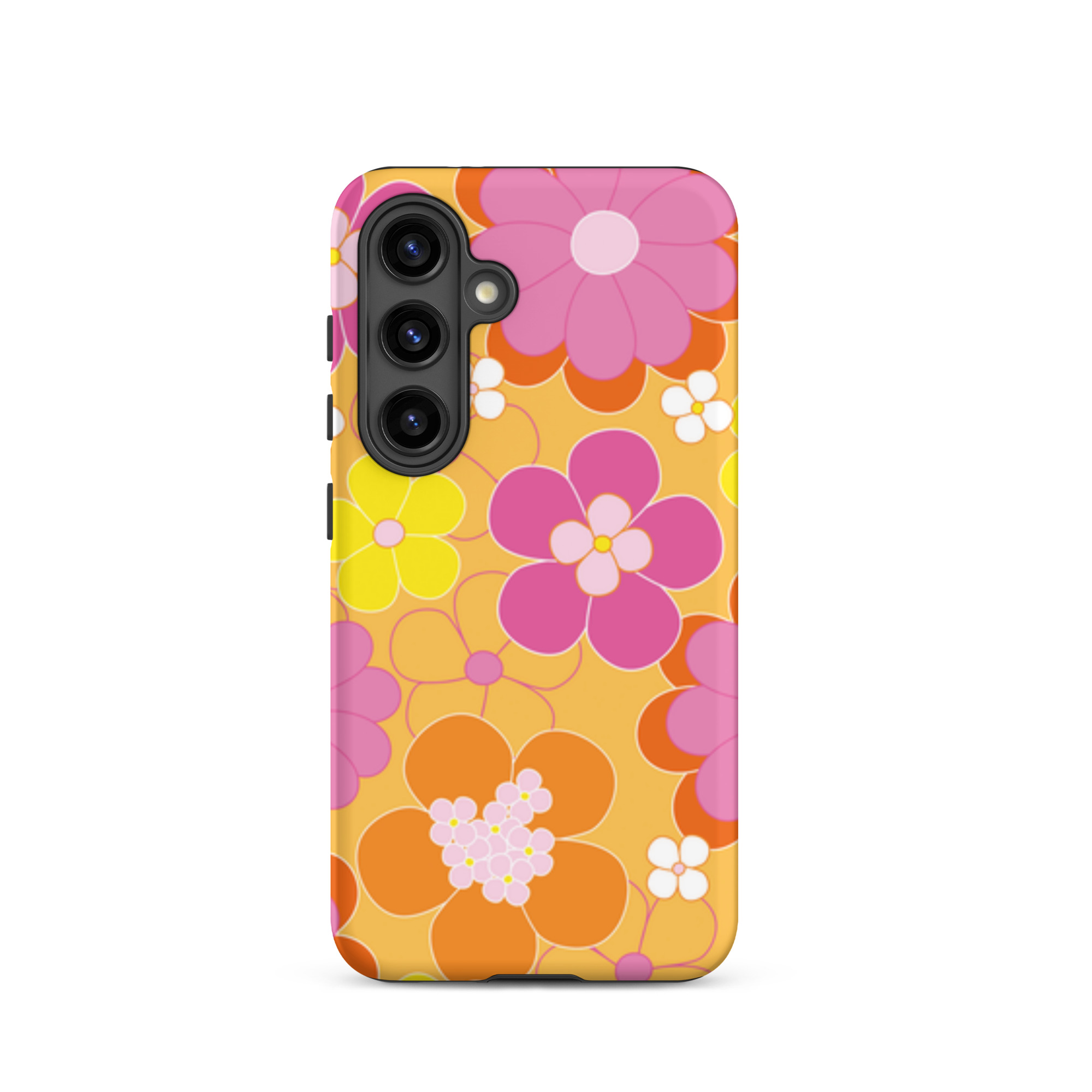Pink/Yellow Flowers - Tough Galaxy Case - Image 16