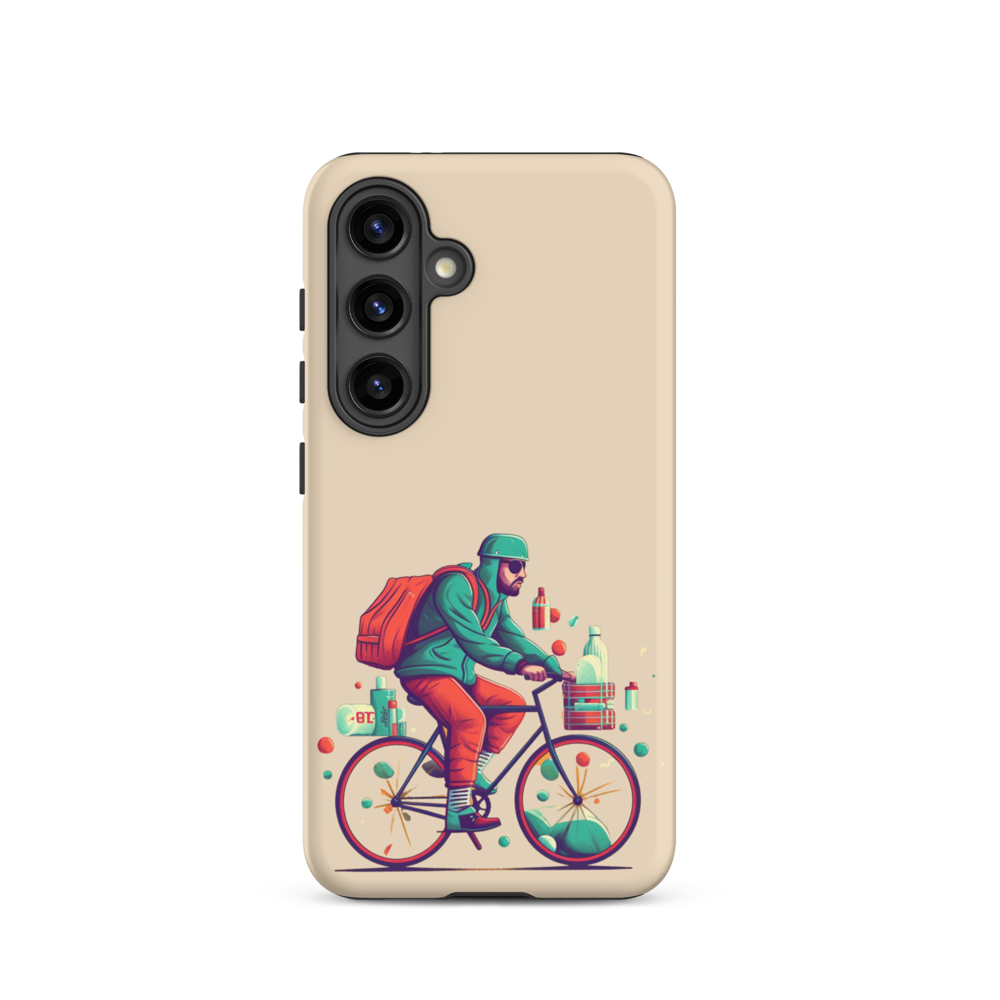 Man Riding a Bicycle - Tough Galaxy Case - Image 16