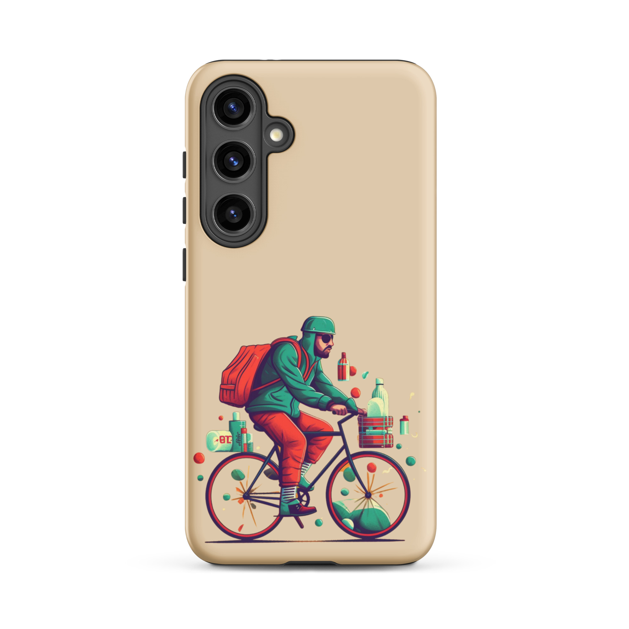 Man Riding a Bicycle - Tough Galaxy Case - Image 17