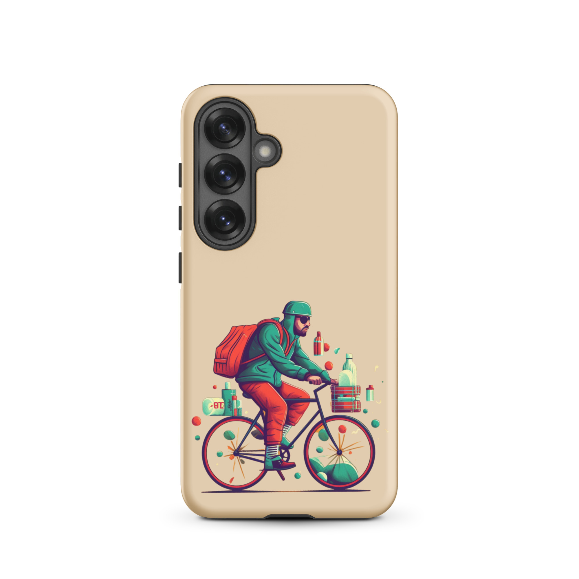 Man Riding a Bicycle - Tough Galaxy Case - Image 19
